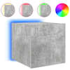 vidaXL teleri seinakapp LED-tuledega, betoonhall, 30,5 x 35 x 30 cm