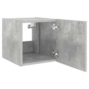 Nástěnná TV skříňka s LED osvětlením betonově šedá 30,5x35x30cm - obrázek 8