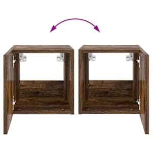 Nástěnná TV skříňka s LED osvětlením kouřový dub 30,5x35x30 cm - obrázek 12
