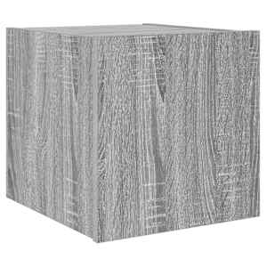 Nástěnná TV skříňka s LED osvětlením šedá sonoma 30,5x35x30 cm - obrázek 3
