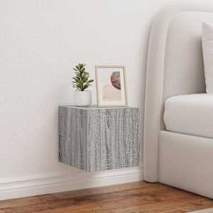 Stenska TV omarica z LED lučkami siva sonoma 30,5x35x30 cm