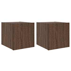 Nástěnné TV skříňky s LED 2 ks hnědý dub 30,5 x 35 x 30 cm - obrázek 2