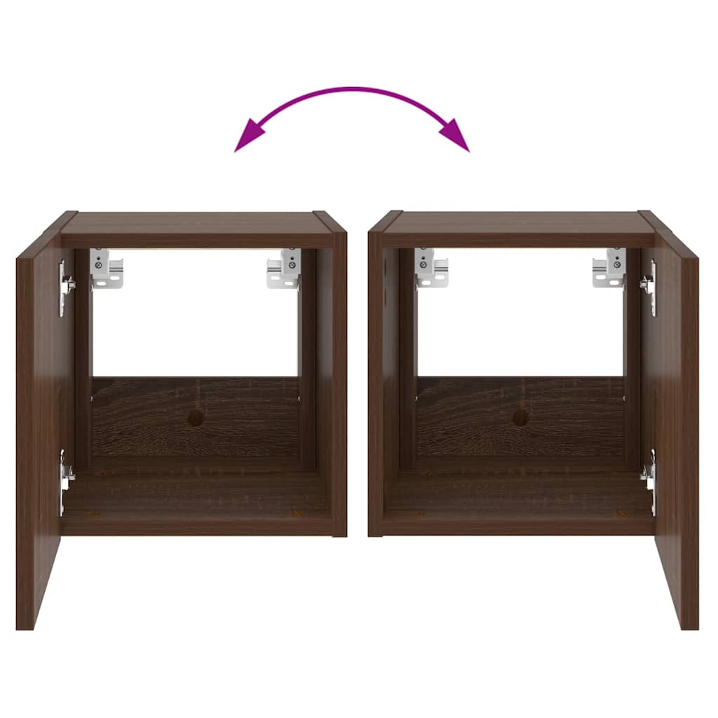 Nástěnné TV skříňky s LED 2 ks hnědý dub 30,5 x 35 x 30 cm - obrázek 14