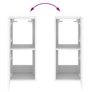 Nástěnná TV skříňka s LED osvětlením bílá 30,5 x 35 x 70 cm - obrázek 12
