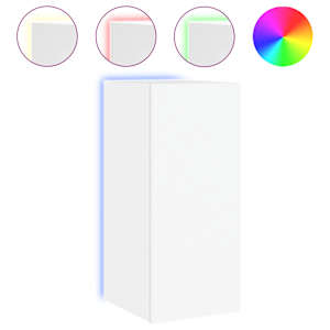 Nástěnné TV skříňky s LED osvětlením 2 ks bílé 30,5x35x70 cm - obrázek 6