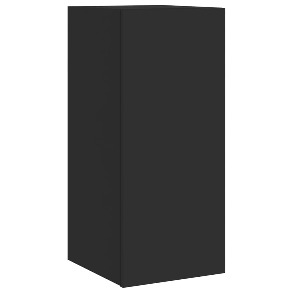 vidaXL Tv-wandmeubel met LED-verlichting 30,5x35x70 cm zwart afbeelding