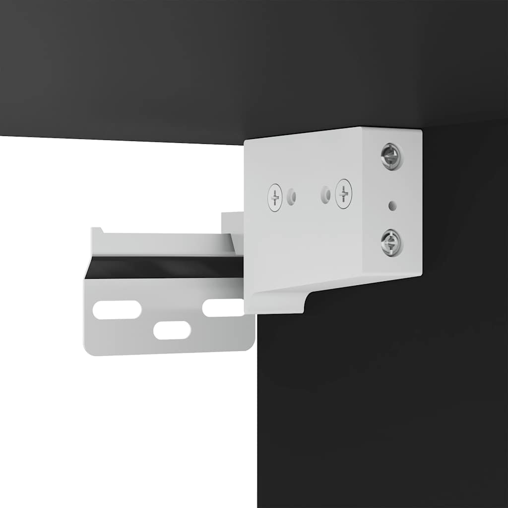 Nástěnná TV skříňka s LED osvětlením černá 30,5 x 35 x 70 cm - obrázek 14