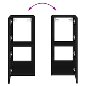 Nástěnná TV skříňka s LED osvětlením černá 30,5 x 35 x 70 cm - obrázek 12