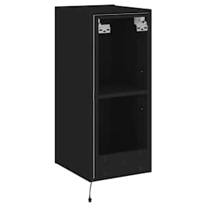Nástěnná TV skříňka s LED osvětlením černá 30,5 x 35 x 70 cm - obrázek 11