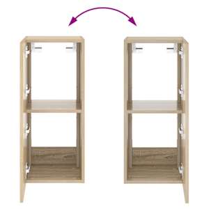 Nástěnná TV skříňka s LED osvětlením dub sonoma 30,5x35x70 cm - obrázek 12