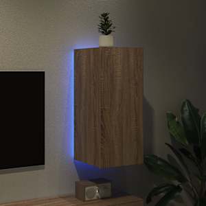 Nástěnná TV skříňka s LED osvětlením dub sonoma 30,5x35x70 cm - obrázek 4
