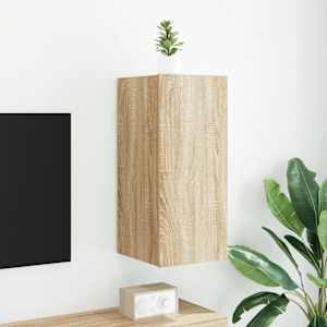 Nástěnná TV skříňka s LED osvětlením dub sonoma 30,5x35x70 cm - obrázek 1