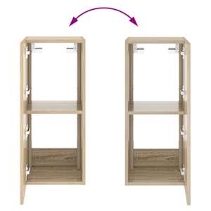 Nástěnné TV skříňky s LED 2 ks dub sonoma 30,5 x 35 x 70 cm - obrázek 12