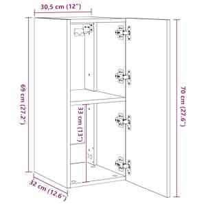 Nástěnné TV skříňky s LED 2 ks dub sonoma 30,5 x 35 x 70 cm - obrázek 17
