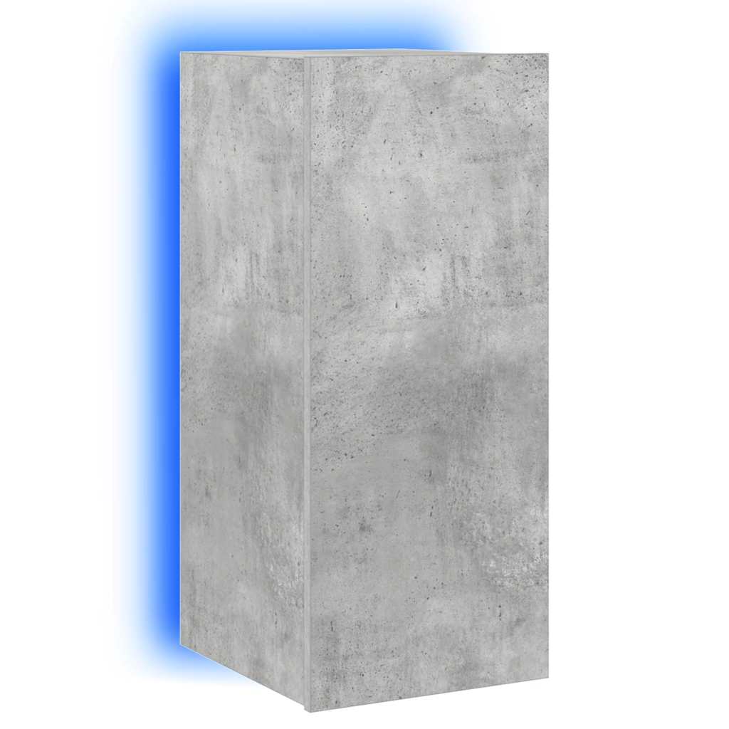 Nástěnná TV skříňka s LED osvětlením betonově šedá 30,5x35x70cm - obrázek 16