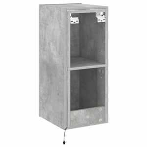 Nástěnná TV skříňka s LED osvětlením betonově šedá 30,5x35x70cm - obrázek 11