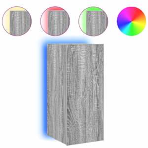 Nástěnná TV skříňka s LED osvětlením šedá sonoma 30,5x35x70 cm - obrázek 2