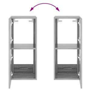 Nástěnná TV skříňka s LED osvětlením šedá sonoma 30,5x35x70 cm - obrázek 12