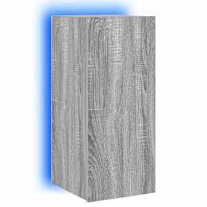 Nástěnná TV skříňka s LED osvětlením šedá sonoma 30,5x35x70 cm - obrázek 5