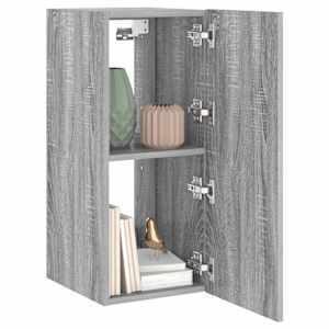 Nástěnná TV skříňka s LED osvětlením šedá sonoma 30,5x35x70 cm - obrázek 7