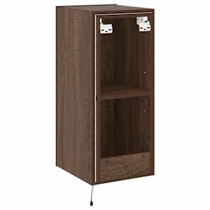 Nástěnná TV skříňka s LED osvětlením hnědý dub 30,5x35x70 cm - obrázek 11