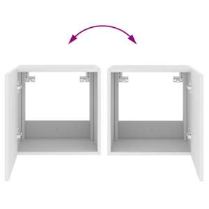 Nástěnná TV skříňka s LED osvětlením bílá 40,5 x 35 x 40 cm - obrázek 13
