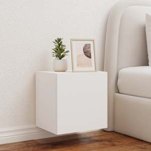 Nástěnná TV skříňka s LED osvětlením bílá 40,5 x 35 x 40 cm - obrázek 5