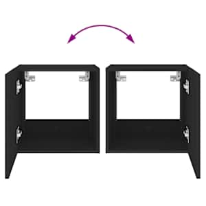 Nástěnná TV skříňka s LED osvětlením černá 40,5 x 35 x 40 cm - obrázek 13
