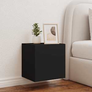 Nástěnná TV skříňka s LED osvětlením černá 40,5 x 35 x 40 cm - obrázek 5