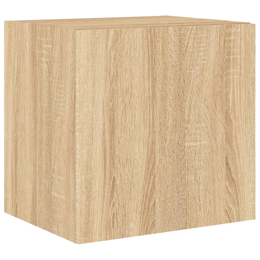 vidaXL TV nástenná skrinka s LED svetlami dub sonoma 40,5x35x40 cm