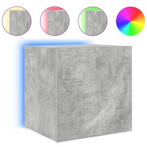 Nástěnná TV skříňka s LED osvětlením betonově šedá 40,5x35x40cm - obrázek 2