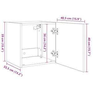 Nástěnná TV skříňka s LED osvětlením betonově šedá 40,5x35x40cm - obrázek 17