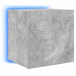Nástěnná TV skříňka s LED osvětlením betonově šedá 40,5x35x40cm - obrázek 5