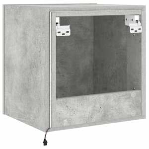 Nástěnná TV skříňka s LED osvětlením betonově šedá 40,5x35x40cm - obrázek 11