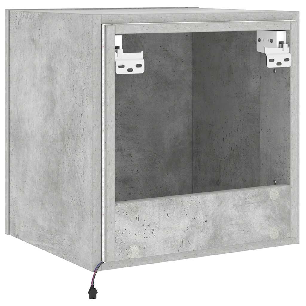 Nástěnné TV skříňky s LED 2 ks betonově šedé 40,5 x 35 x 40 cm - obrázek 14