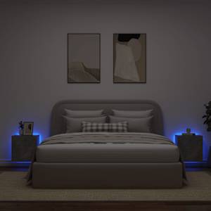Nástěnné TV skříňky s LED 2 ks betonově šedé 40,5 x 35 x 40 cm - obrázek 3