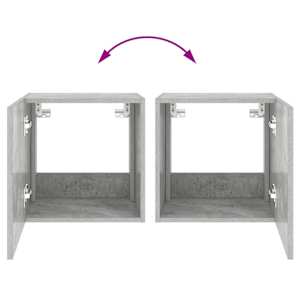 Nástěnné TV skříňky s LED 2 ks betonově šedé 40,5 x 35 x 40 cm - obrázek 15