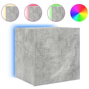 Nástěnné TV skříňky s LED 2 ks betonově šedé 40,5 x 35 x 40 cm - obrázek 8