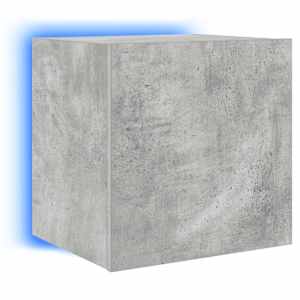 Nástěnné TV skříňky s LED 2 ks betonově šedé 40,5 x 35 x 40 cm - obrázek 9
