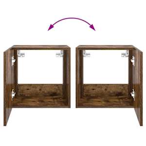 Nástěnná TV skříňka s LED osvětlením kouřový dub 40,5x35x40 cm - obrázek 12