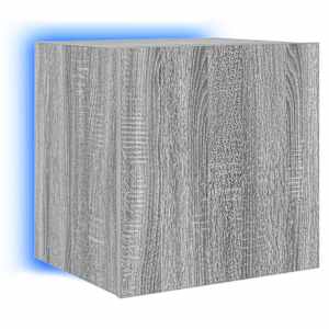 Nástěnná TV skříňka s LED osvětlením šedá sonoma 40,5x35x40 cm - obrázek 5