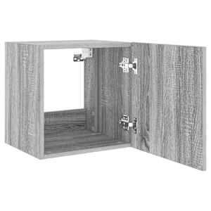 Nástěnná TV skříňka s LED osvětlením šedá sonoma 40,5x35x40 cm - obrázek 8