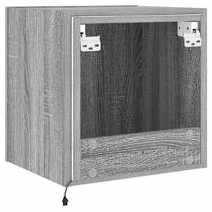 Nástěnná TV skříňka s LED osvětlením šedá sonoma 40,5x35x40 cm - obrázek 11