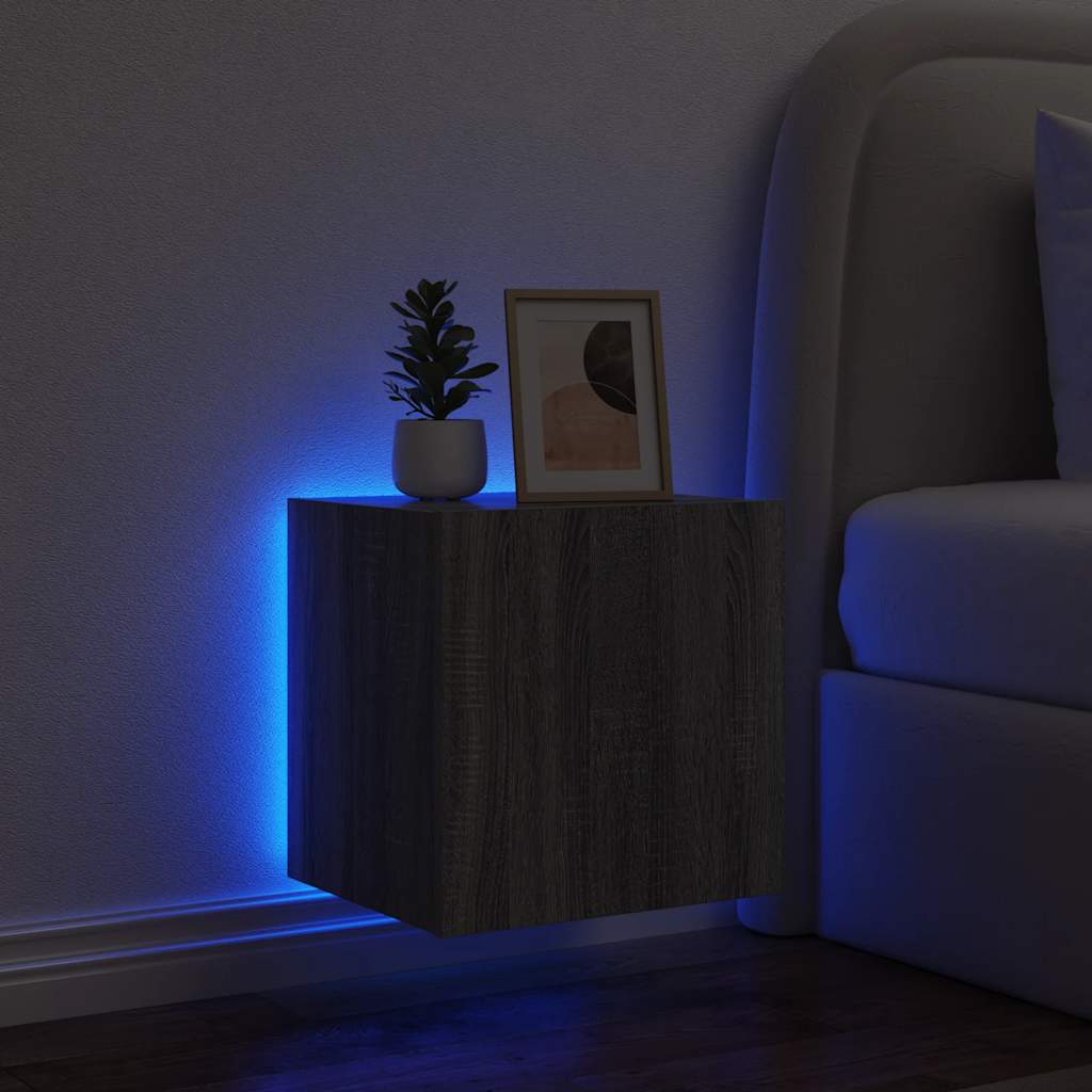 Nástěnné TV skříňky s LED 2 ks šedé sonoma 40,5 x 35 x 40 cm - obrázek 17