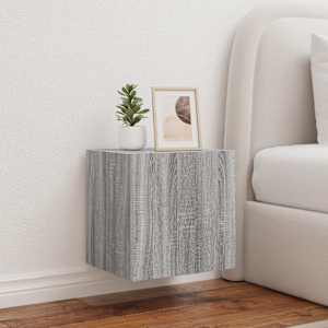 Stenske TV omarice z LED 2 kosa siva sonoma 40,5x35x40 cm