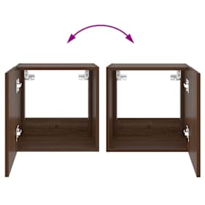Nástěnná TV skříňka s LED osvětlením hnědý dub 40,5x35x40 cm - obrázek 12