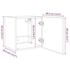 Nástěnná TV skříňka s LED osvětlením hnědý dub 40,5x35x40 cm - obrázek 17
