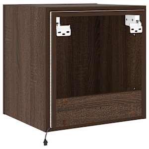 Nástěnná TV skříňka s LED osvětlením hnědý dub 40,5x35x40 cm - obrázek 11