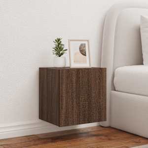 Nástěnná TV skříňka s LED osvětlením hnědý dub 40,5x35x40 cm - obrázek 1