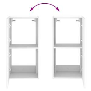 Nástěnná TV skříňka s LED osvětlením bílá 40,5 x 35 x 80 cm - obrázek 11